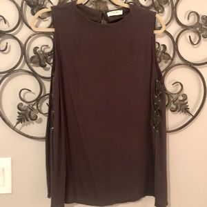 Hunter green tie down tank top